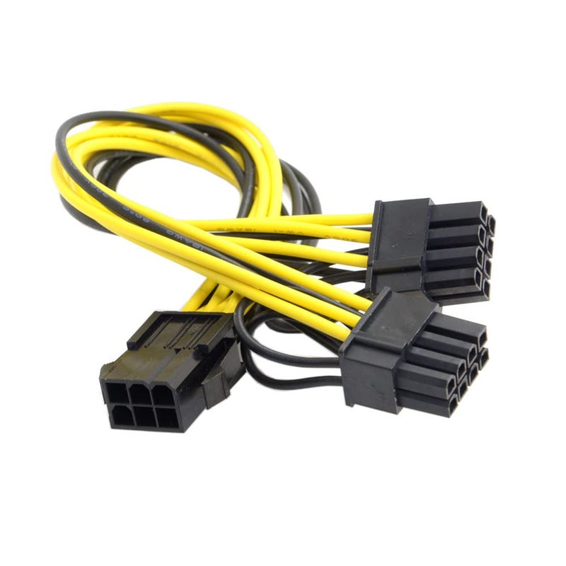 JSER ATX 6Pin Male to Dual 8Pin & 6Pin Female PCI-E PCI Express Video Graphics Card Extension Splitter Power Cable - Image 4
